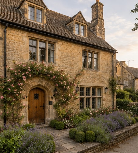 Substantial five-bedroom Cotswold-stone village house