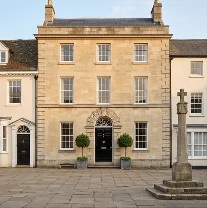 Elegant four-bedroom Grade II Georgian townhouse, Bicester Market Square