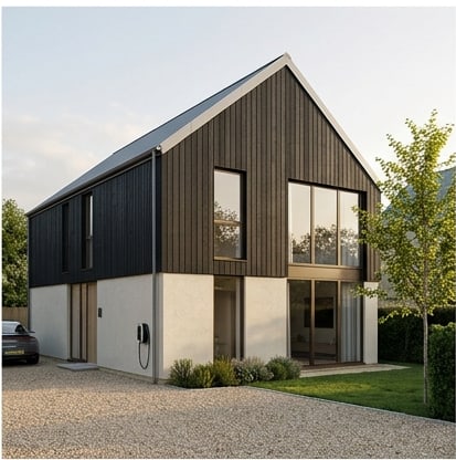 Architecturally striking four-bedroom self-build, Graven Hill