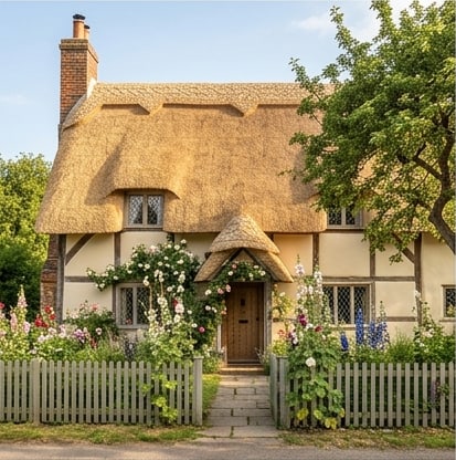Idyllic Grade II thatched three-bedroom cottage, Stratton Audley