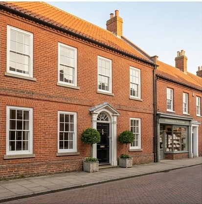 Elegant four-bedroom Grade II Georgian townhouse, Holt High Street