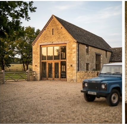 Architecturally-converted four-bedroom Northamptonshire stone barn, Alderton