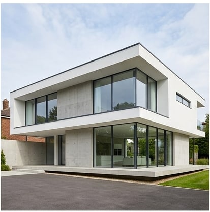 Four-bedroom architect-designed modernist house, Whittlebury